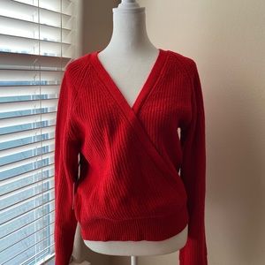 NWT ASTR The Label Red Convertible Sweater in Size S